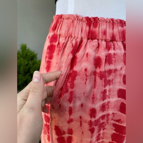 Nasty Gal Tie Dye Print Wide-leg Relaxed Pants in Pink , US 8 - Picture 9 of 12